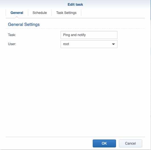 Scheduled Task General Settings, set the user as root